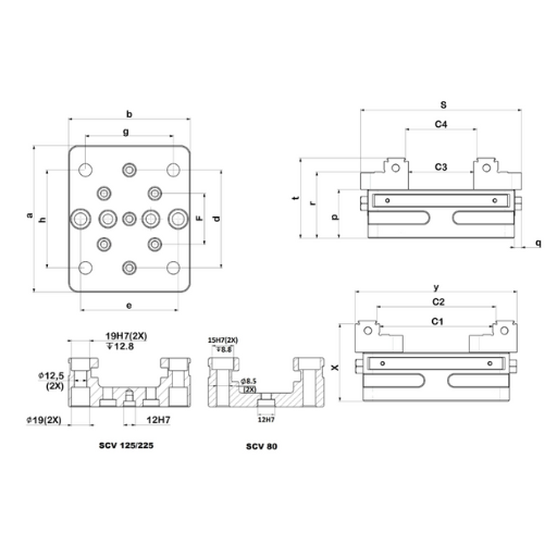 AMT Self Centering Vice 125 2 self centering vice drawing